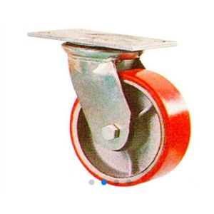 China Steel Structure Dumpster Casters 6 Inch Rubber Caster Wheels on sale