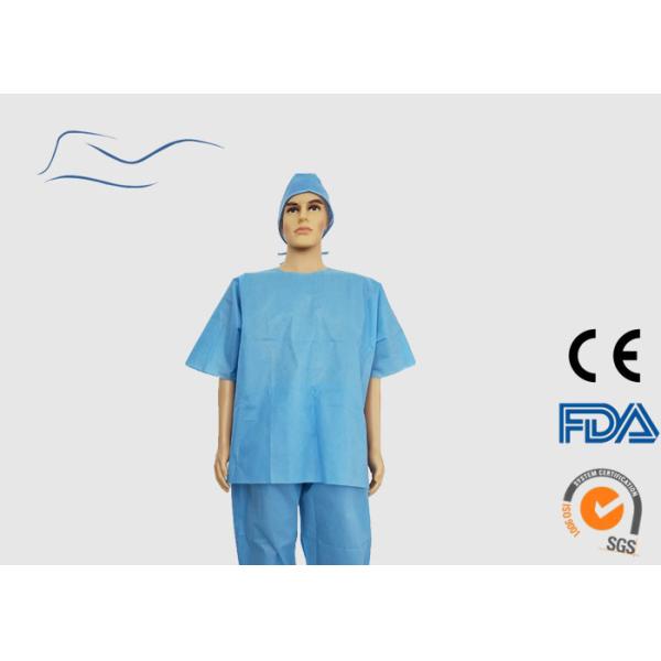 Buy Nonwen Aseptic Scrub Suits , Chemical Resistant Disposable Protective Coveralls at wholesale prices