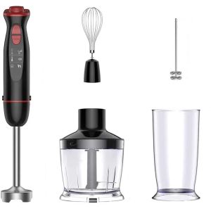 12-Speed Multi-Function Handheld Stick Blender With Stainless Steel Blades