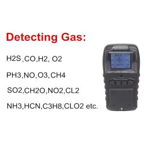 Portable Multi Gas Detector 5 In 1 Analyzer CH4 CO H2S O2 VOCs