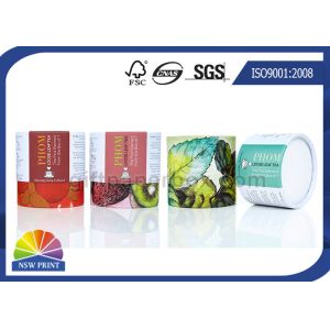 Metallic Foils Cylinder Gift Paper Packaging Tube Rolled Edge Recycled