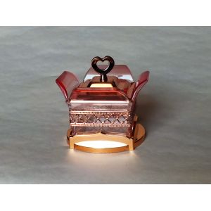 P4-Arabia Exquisite Imitation metal base Louhua Lily Sugar bowl