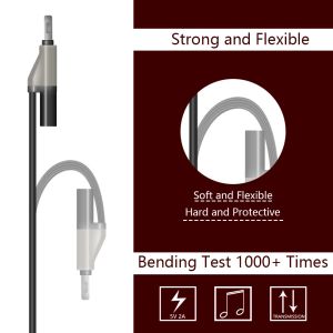 Iphone 7 Plus Usb To Headphone Jack Adapter Splitter With Dual 8 Pin Ports