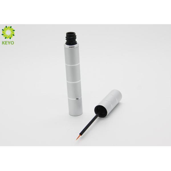 Cylindrical Aluminium Waterproof Eyeliner Pencil Silver Color With Applicator