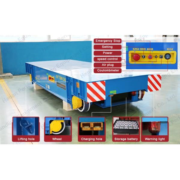 10T Material Rail Transfer Cart With Battery Powered Supply Mode on Rails