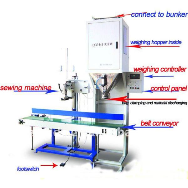 Hot Sale Stainless Steel 25kg 50kg Feed Rice Sugar Powder Granule Packing Machine