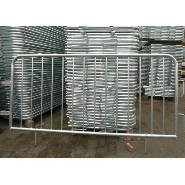 Buy Flat Feet H0.9m Metal Pedestrian Barriers Hot Dip Galvanized Pedestrian Fence at wholesale prices
