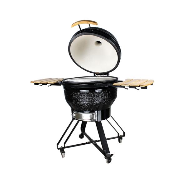 KIMSTONE Kamado BBQ 26 Inches Grande Black Monster XXL Egg Charcoal Barbecue Grill Smoker
