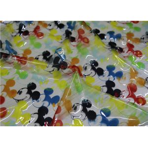 Quality Bags / Raincoat Synthetic Leather Fabric , Printed Fake Leather Fabric for sale