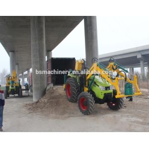 High efficient wooden pole erecting pit boring machine