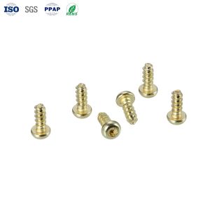 Custom Gold Hex Lobular Socket Pan Head Self Tapping Screws M0.8-M14