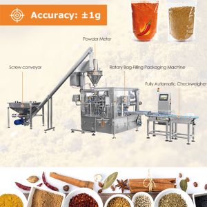 Premade Rotary Spice Powder Multifunction Packing Machine Auger Filler Chili