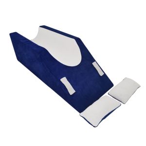 Velvet Fabric Wedge Foam Pillow Leg Elevator Cushion With Washable Cover