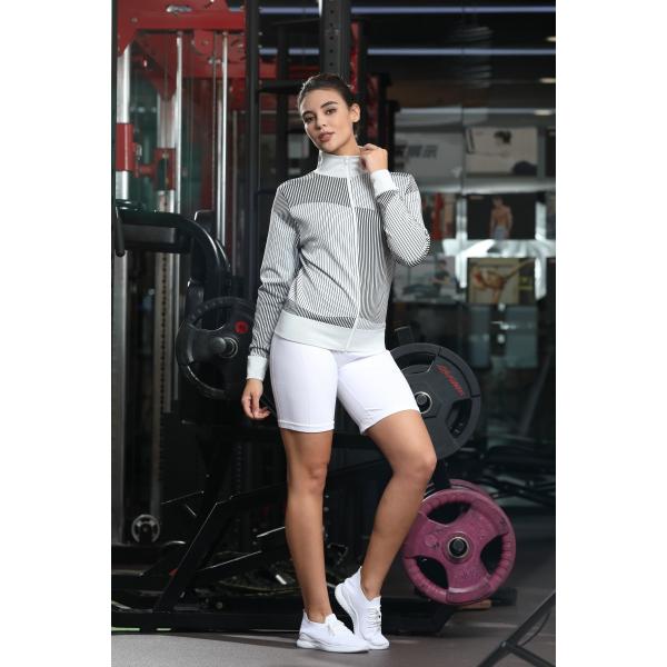 Athleisure Full Zip Long Sleeve Jacket Breathable Anti Bacterial
