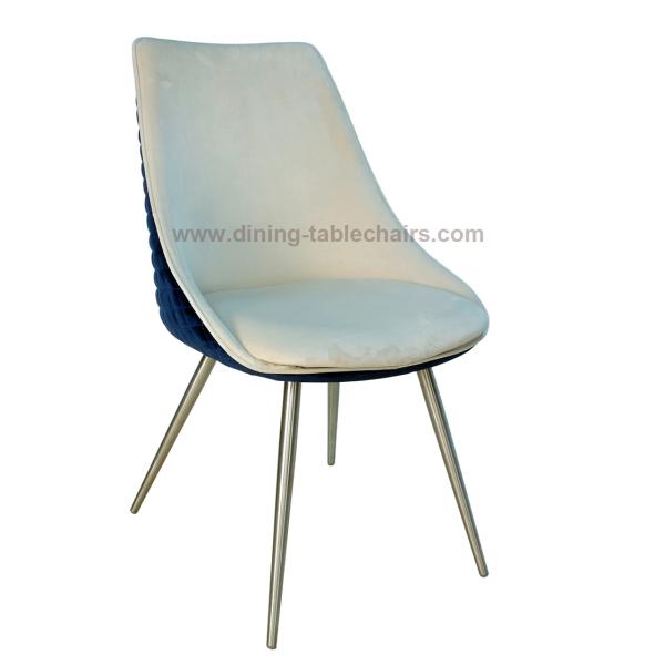 Buy Velvet Upholstered Stainless Dining Chair Livingroom Chair Leisure Chair at wholesale prices