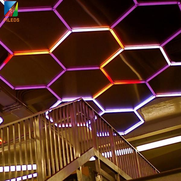 Custom Club Bar Hexagonal Lighting Led Garage Light Workshop Working Rgb 5 Cell Cellular Light Led Pixel Bar Tube
