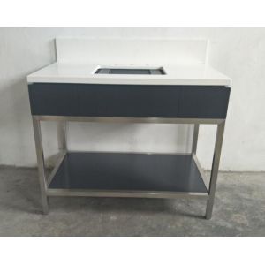 Quality Bathroom Floating Bathroom Cabinets Metal Bar Luxury Furniture , Modern Style for sale