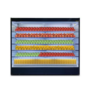 Upright Commercial Large Open Deck Chillers For Drinks Fruits