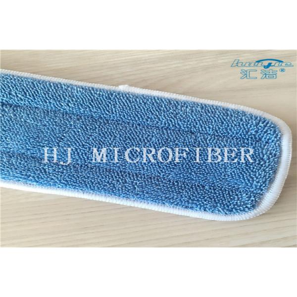 Buy Blue Color Piping Side Microfiber Wet Mop Pads Twisted Pile Mop Heads Mop Replacement Pads at wholesale prices