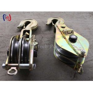 30KN-100KN Lifting Block And Tackle Both Side Open With Dual Sheave