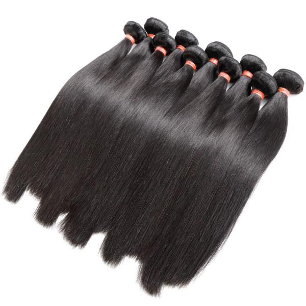 No Tangle Brazilian Virgin Human Hair Full Black Virgin Cuticle Aligned Weaving
