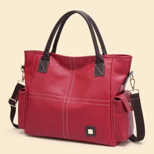 Large Single Strap Genuine Leather Satchel Handbags Purse Womens