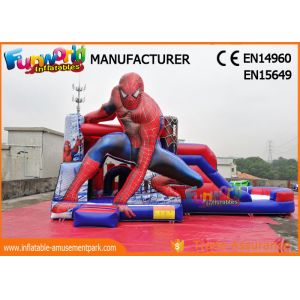 PVC Tarpaulin Commercial Bouncy Castles Spiderman Inflatable Bouncer Slide