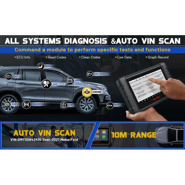 Autel MaxiPRO MP808BT Pro OE-Level Full System Diagnostic Tool with ECU Coding Refresh Hidden Upgrade of MS906 MP808 DS808