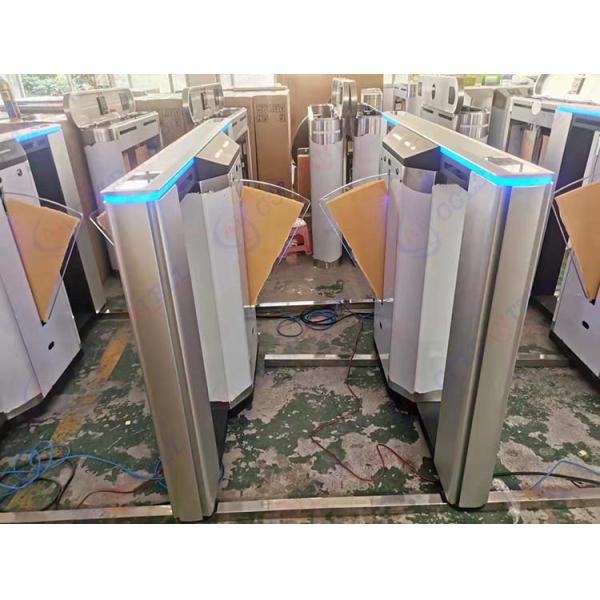 Anti Crush Thermal Detection Zkt Eco Single Lane Flap Barrier For Aquarium