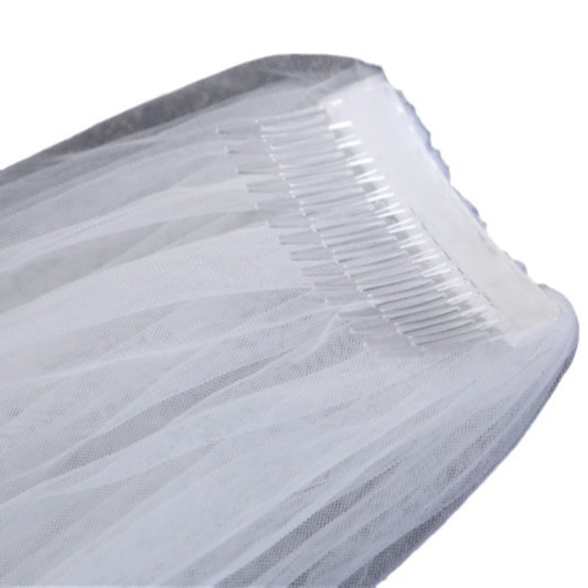 Customized Wholesale 3 Meters Long Tulle A Top Vantage Bridal Wedding Dress Veil With Hair Comb