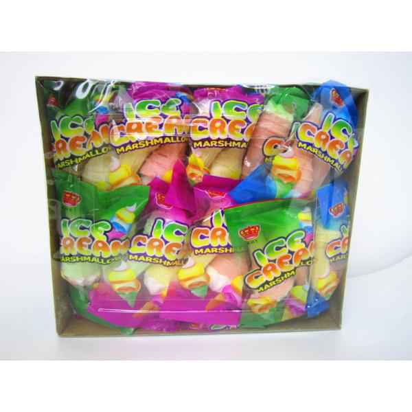 Buy Custom Flavor Marshmallow Ice Cream Cone Candy With 12 Months Shelf Time at wholesale prices