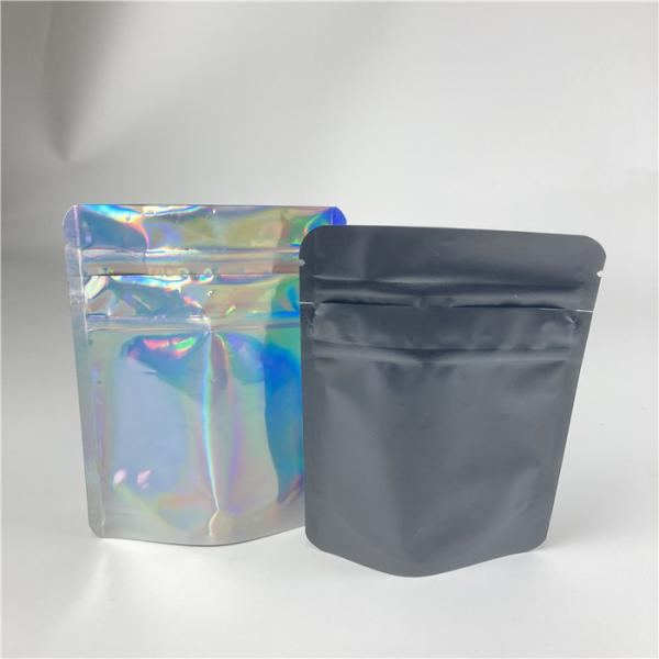 Buy Hologram Plastic Pouches Packaging Stand Up Zipper Bag Childproof at wholesale prices