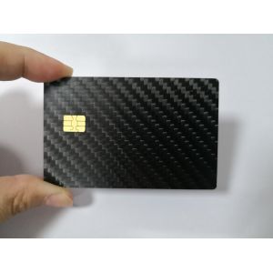 85x54x0.8mm Carbon Fiber Card With SLE4442 Small Contact Chip
