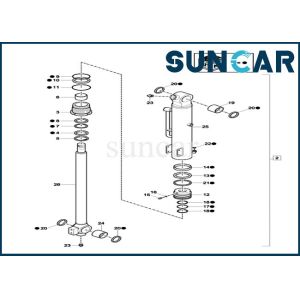 Bucket Oil Seal Kit XKCC-00436 XKCC00436 Cylinder Replacement Service Kits Fits