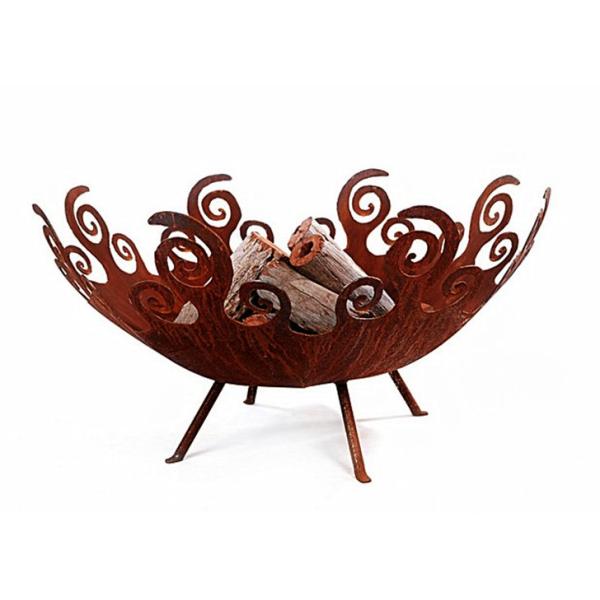 Flower Feature Modern Steel Fire Pit , Custom Steel Fire Pit Containers