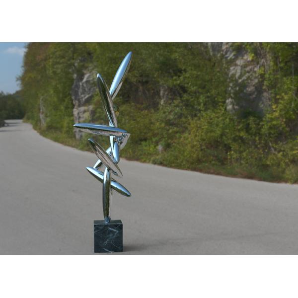 Contemporary Art Polished Stainless Steel Sculpture Interior Decoration