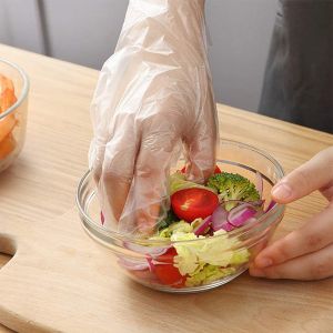 Disposable Plastic Polyethylene Gloves Sterile For Cooking , Hair Dyeing