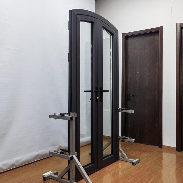 Buy Powder Coated Aluminum Casement Doors with Double Glazed Glass at wholesale prices