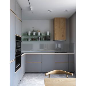 Modular Modern Grey Kitchen Cabinets Durable Stainless Steel Base Cabinets