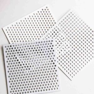 Light Weight Perforated Metal Mesh , Curtain Wall Perforated Steel Plate