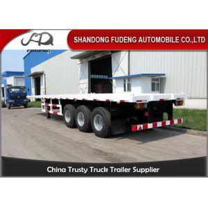 China Customized Dimension Flatbed Container Trailer With 28 Tons Landing Gear on sale China Customized Dimension Flatbed Container Trailer With 28 Tons Landing Gear on sale