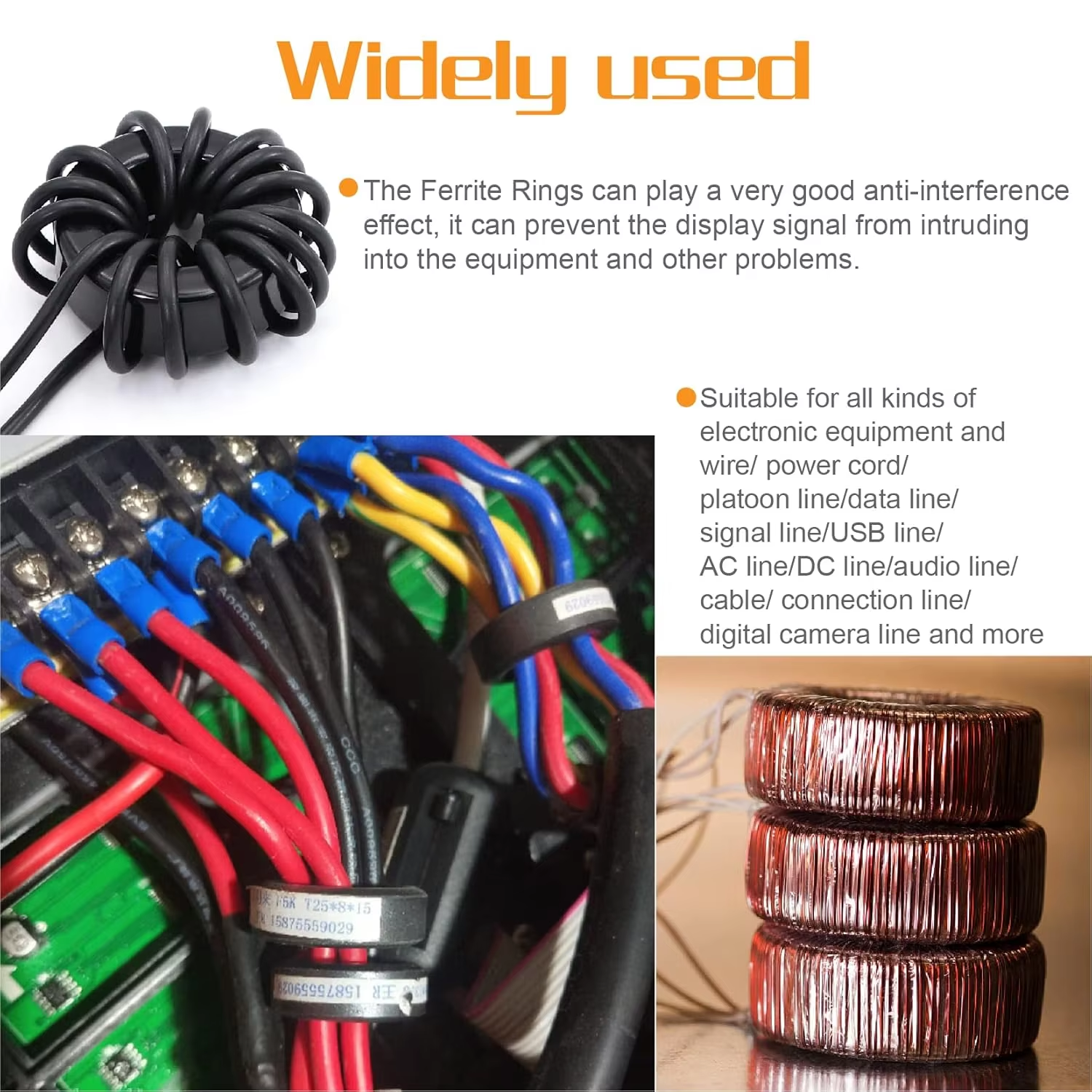 Snap-On Ferrite Ring VIIP Custom EMI Filters Service Power Line Signal Line Filters CE FCC Certified EMC Support