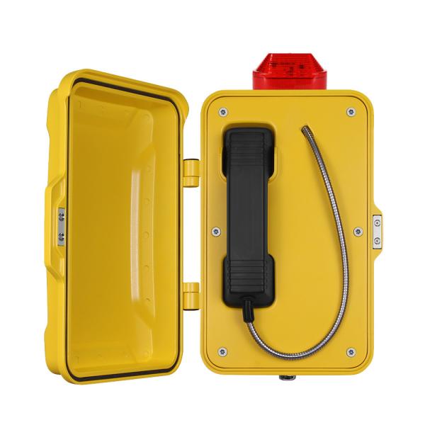 Buy Yellow Industrial Analog Telephone / Weatherproof Analog Phone With Warning Lamp at wholesale prices
