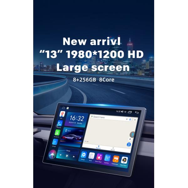 Universal Year 13" 2 Din Car Radio 1920*1200P QLED Built-in CarPlay Multimedia Stereo