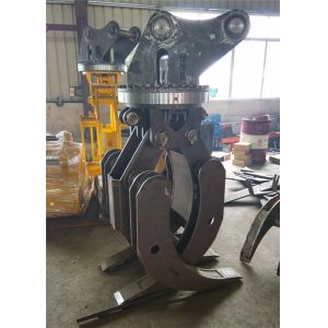 High Strength Hydraulic Wood Rotating Grapple For Excavator Volvo EC290