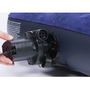 Travel Camping Low Air Mattress Blue Color Flocked Surface 13 . 6KG Gross Weight