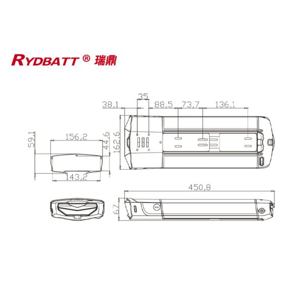 48 Volt Lithium Ion Battery For Electric Bike 18650 13S4P 10.4Ah 500 - 1000 Times