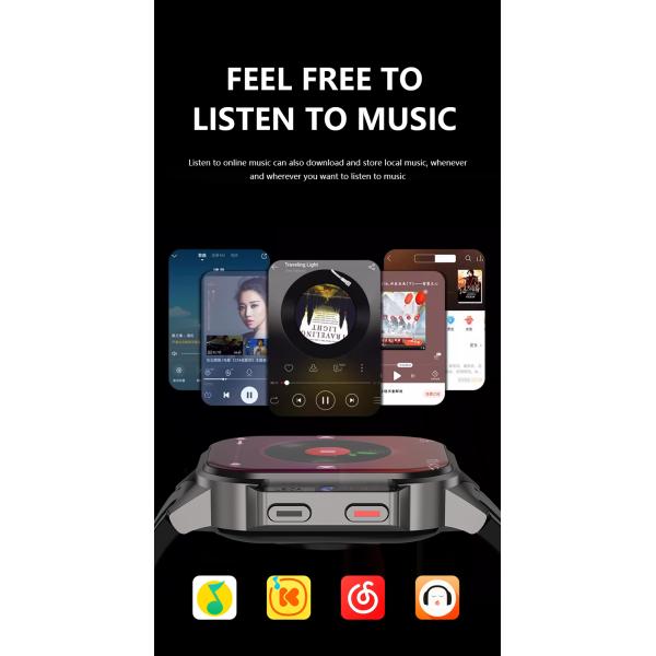 B22 4G Smart Watch 2.04 Inch AMOLED Screen 900mAh Battery