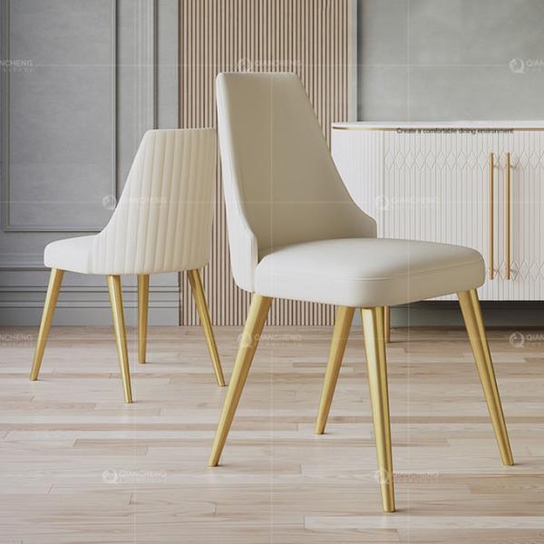 Home Brushed SS Dining Chairs Collection Sophisticated Armless