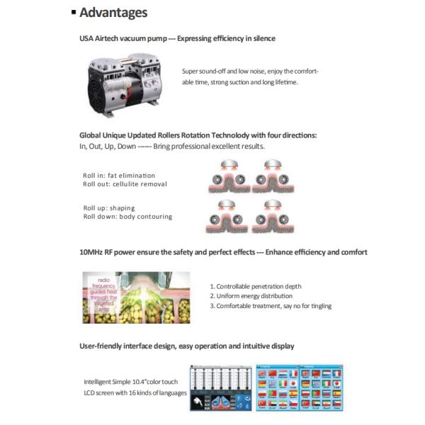 Professional Therma Sculpt Vela Shape Machine Rf Vacuum Cavitation Butt Lifting